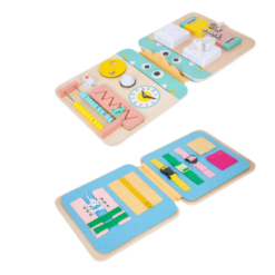 Placa senzoriala cu activitati Montessori, Busy Board, 3 ani