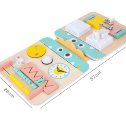 Placa senzoriala cu activitati Montessori, Busy Board, 3 ani