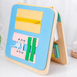 Placa senzoriala cu activitati Montessori, Busy Board, 3 ani