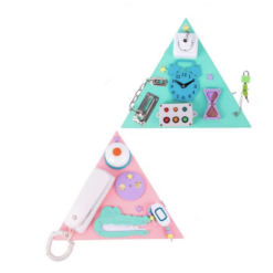 Placa senzoriala cu activitati Montessori - Busy Board, 3 ani