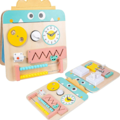 Placa senzoriala cu activitati Montessori, Busy Board, 3 ani