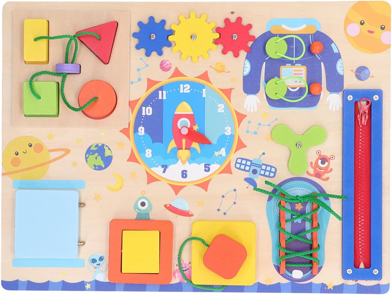 Placa senzoriala cu activitati Montessori, Viata Practica