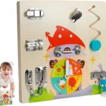 Placa senzoriala cu activitati Montessori, Viata Practica, 1 an+