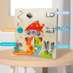 Placa senzoriala cu activitati Montessori, Viata Practica, 1 an+ 02