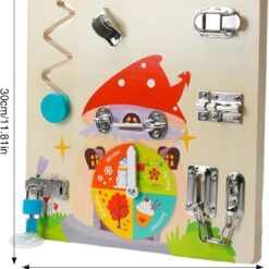 Placa senzoriala cu activitati Montessori, Viata Practica, 1 an+ 02