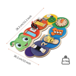 Placa senzoriala cu activitati Montessori, Viata Practica, 3 ani+