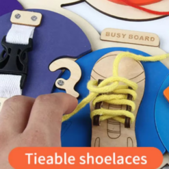 Placa senzoriala cu activitati Montessori, Viata Practica, 3 ani+