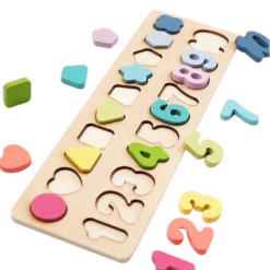 Puzzle educativ de Asociere -cifre si culori, 3 ani