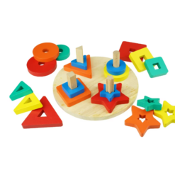 Sortator forme geometrice pe 4 coloane, Curcubeu