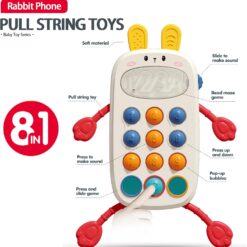 Telefon bebelusi cu sunete si joc dentitie, Iepuras, 18 luni