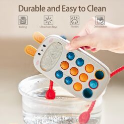 Telefon bebelusi cu sunete si joc dentitie, Iepuras, 18 luni