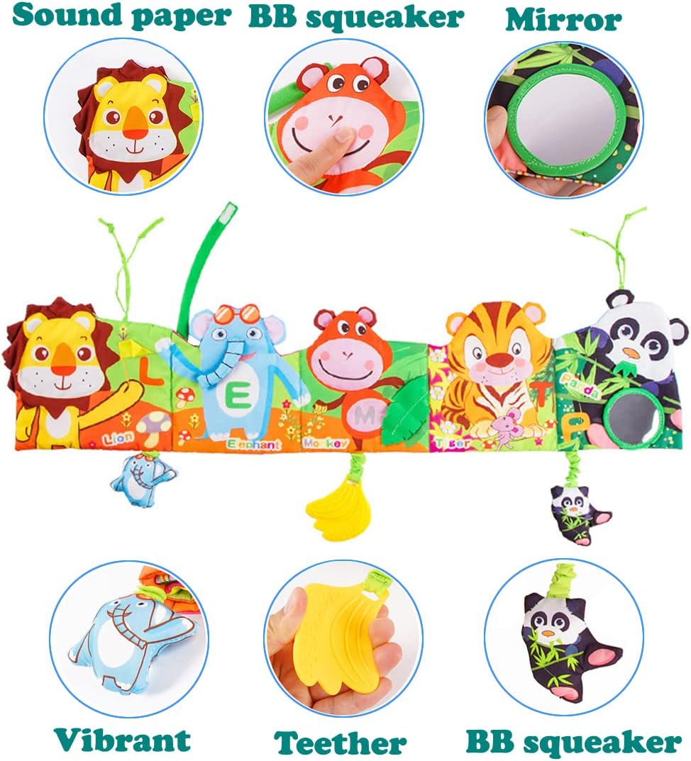 Carte senzoriala bebe si protectie de patut, Animale, 0 luni+ 006 - Copie