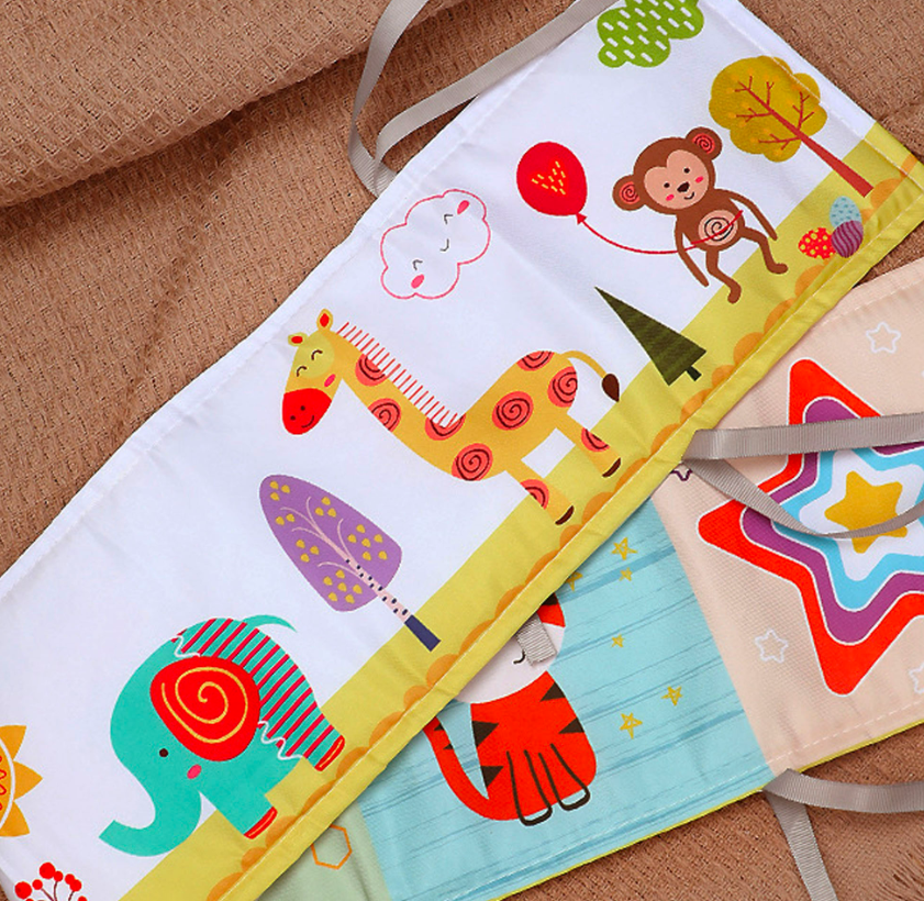 Carte senzoriala bebe si protectie de patut, Animale, 0 luni+