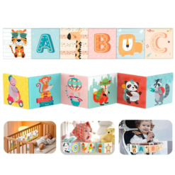 Carte senzoriala bebe si protectie de patut, Litere, 0 luni+