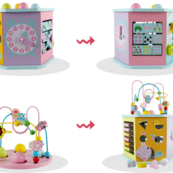 Centru de activitati 8 in 1 - Jucarie educativa bebelusi, Hexagonal