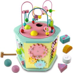 Centru de activitati 8 in 1 - Jucarie educativa bebelusi, Hexagonal