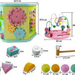 Centru de activitati 8 in 1 - Jucarie educativa bebelusi, Hexagonal