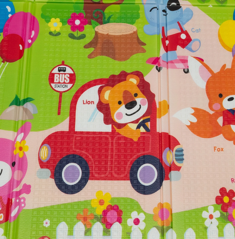 Covor de joaca pliabil, termoizolant cu doua fete 200 x 180 cm