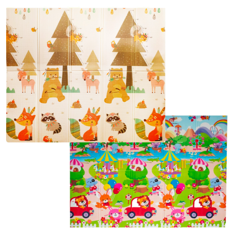 Covor de joaca pliabil, termoizolant cu doua fete 200 x 180 cm