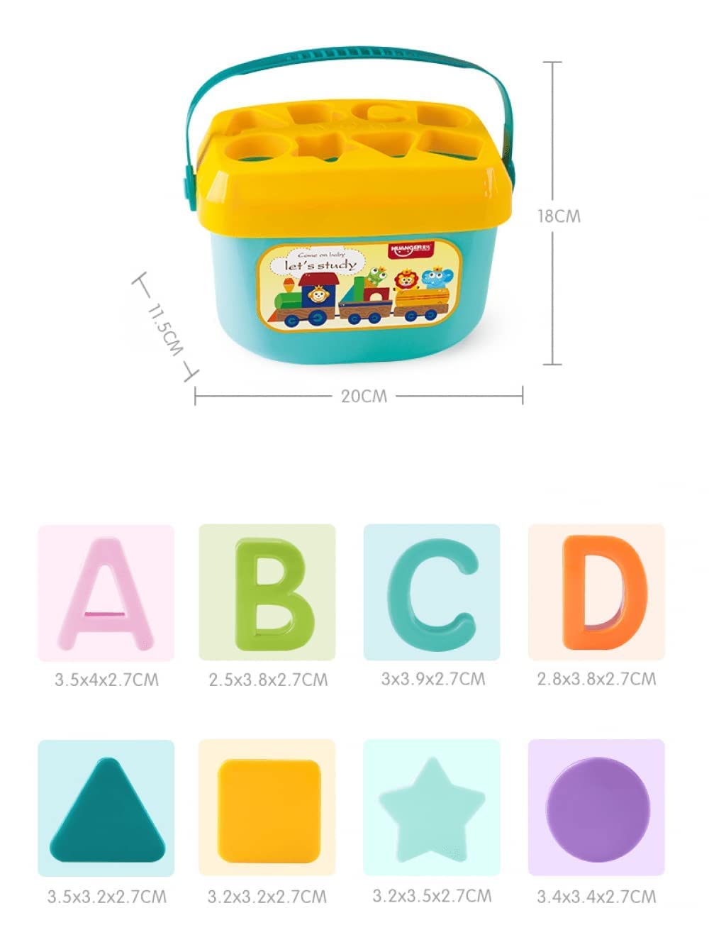 Cub sortator de forme geometrice, Galetusa, 18 luni+