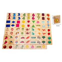 JOC DE MEMORIE SI INTELIGENTA DIN LEMN TIP MAHJONG - RIGHT BRAIN MEMORY GAME RCO CU 82 PIESE