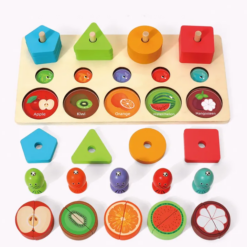 Joc de tip Montessori, 3 in 1, 3 ani+