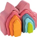 Joc de tip Montessori, Corali, 7 piese, 20 cm