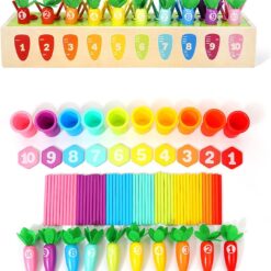 Joc de tip Montessori pentru prescolari, Numaram si sortam, 3 ani+