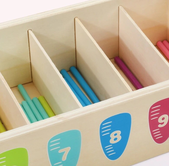 Joc de tip Montessori pentru prescolari, Numaram si sortam, 3 ani+