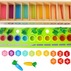 Joc de tip Montessori pentru prescolari, Numaram si sortam, 3 ani+