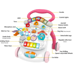 Joc multifunctional 3 in 1, Antepremergator, 12 luni+, roz