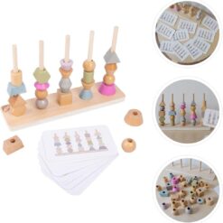 Joc sortare, insiruire - Margele Montessori, 3 ani