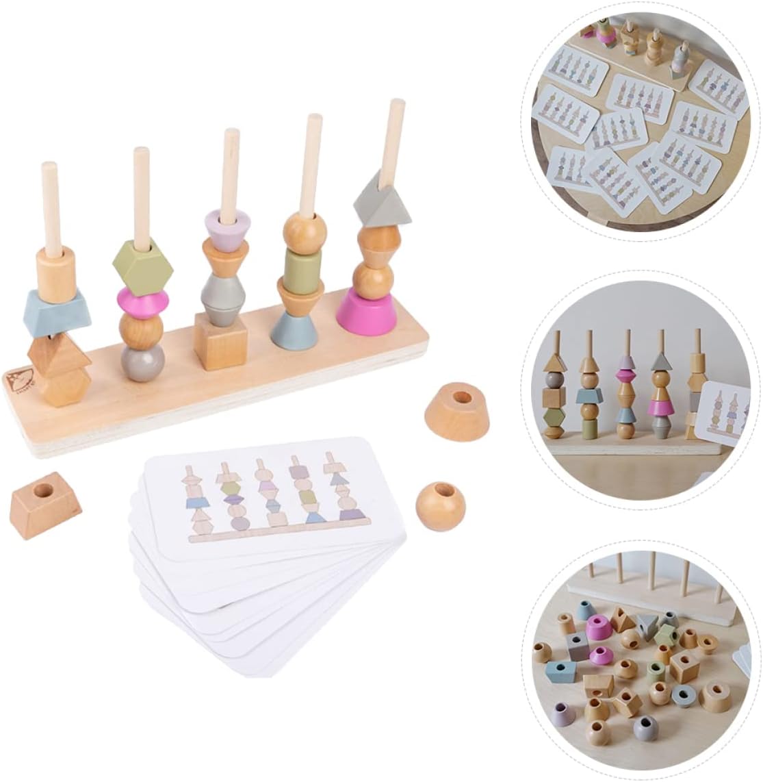 Joc sortare, insiruire - Margele Montessori, 3 ani