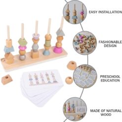 Joc sortare, insiruire - Margele Montessori, 3 ani