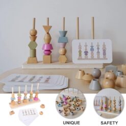 Joc sortare, insiruire - Margele Montessori, 3 ani