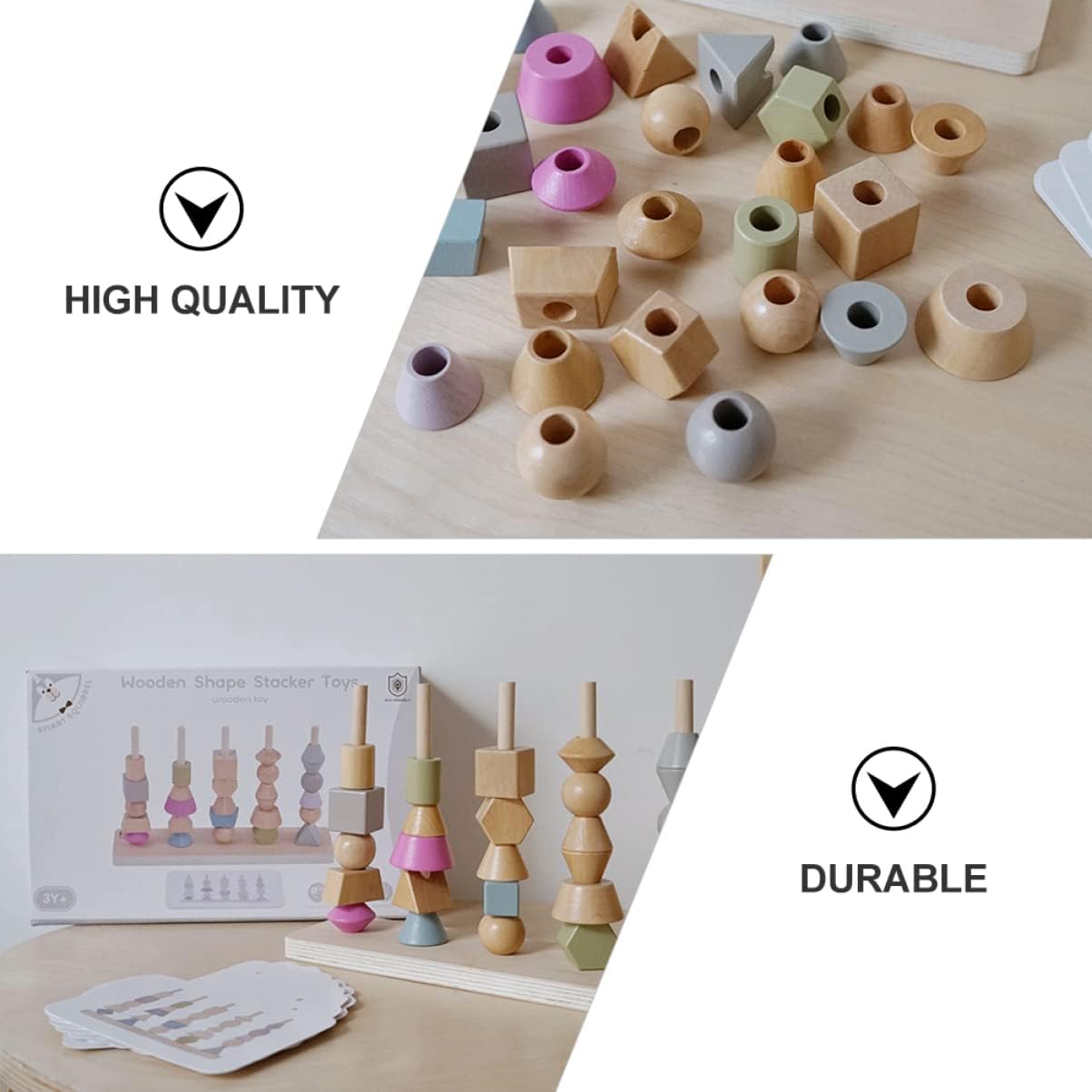 Joc sortare, insiruire - Margele Montessori, 3 ani