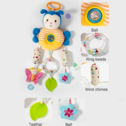 Jucarie bebe, pentru pat si carut, 0 luni+, Albastru