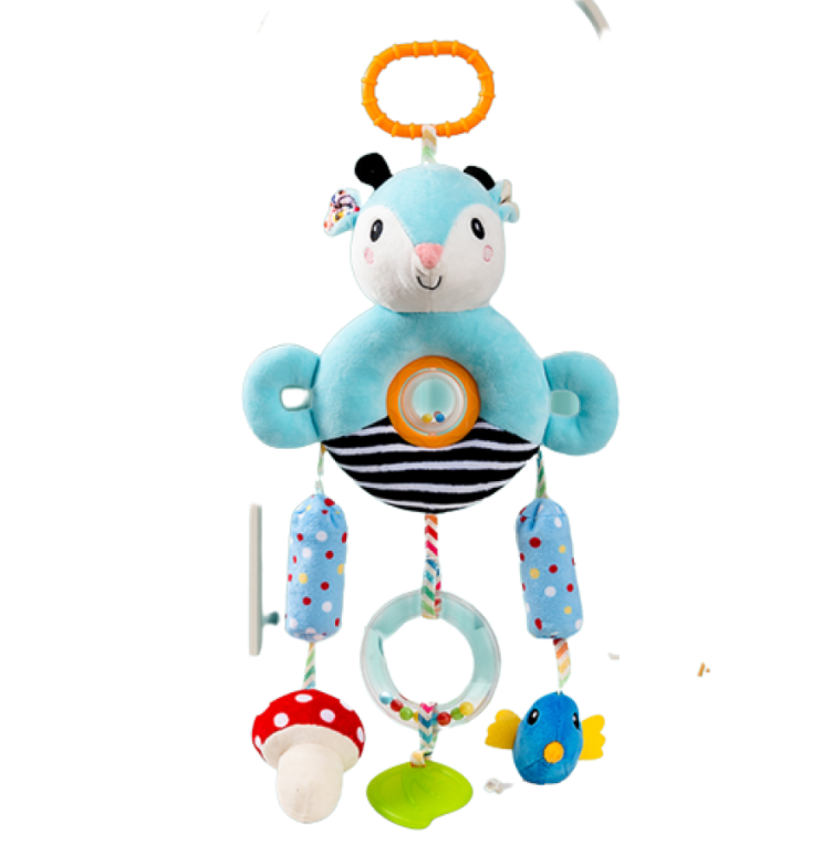 Jucarie bebe, pentru pat si carut, 0 luni+, Albastru