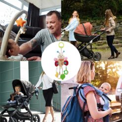 Jucarie bebe, pentru pat si carut, 0 luni+, Fluturas