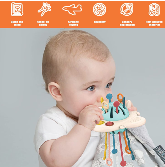 Jucarie de dentitie si senzoriala, Racheta, 18 luni+