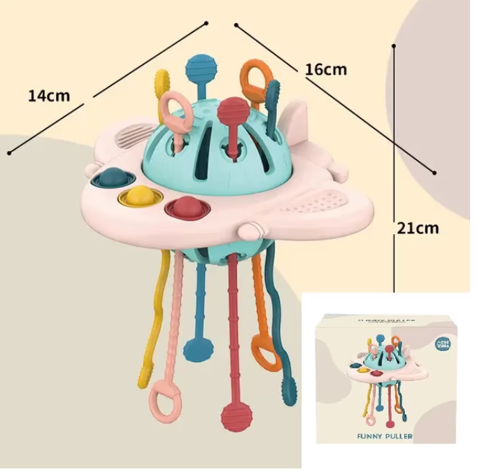 Jucarie de dentitie si senzoriala, Racheta, 18 luni+