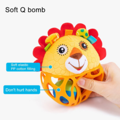 Jucarie de dentitie si zornaitoare, pentru bebelusi,Leu, 0 luni