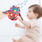 Jucarie de dentitie si zornaitoare, pentru bebelusi,Bufnita, 0 luni