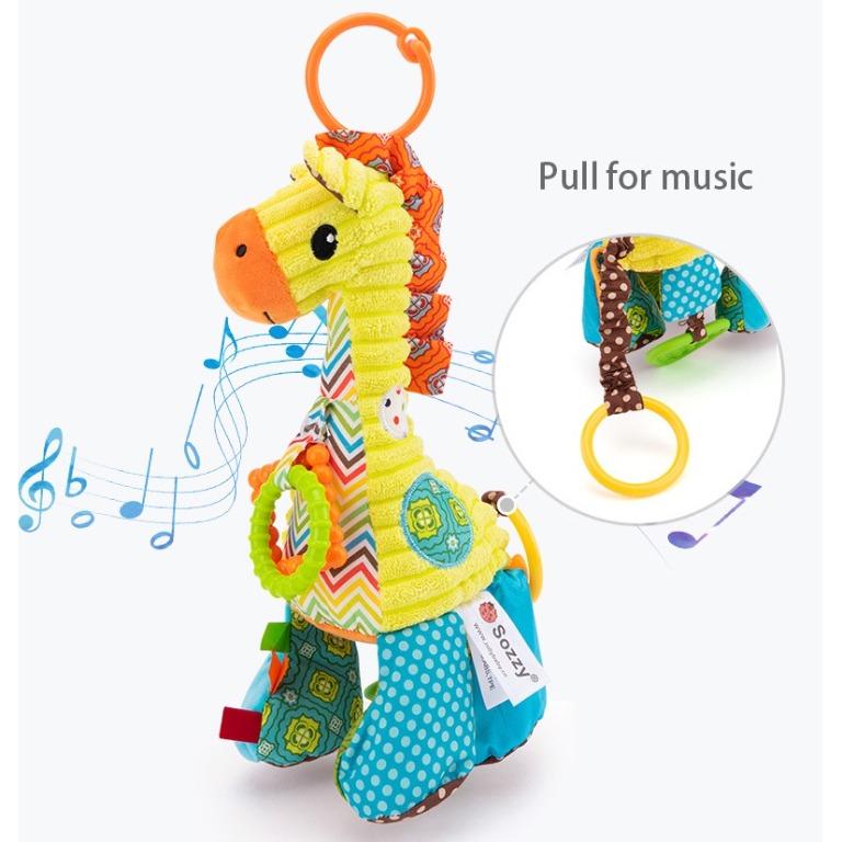 Jucarie dentitie si muzicala pentru bebelusi, Girafa, 6 luni