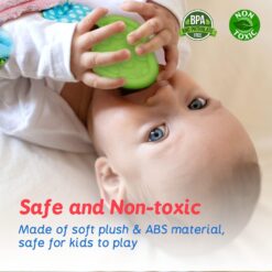 Jucarie dentitie si muzicala pentru bebelusi, Girafa roz, 6 luni