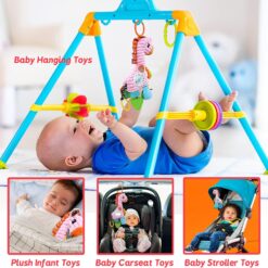 Jucarie dentitie si muzicala pentru bebelusi, Girafa roz, 6 luni