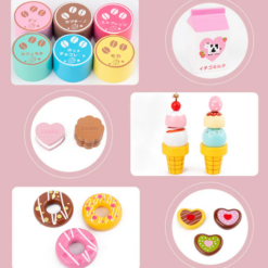 Jucarie din lemn - Mini Stand dulciuri si cafea, 3 ani