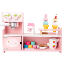 Jucarie din lemn - Mini Stand dulciuri si cafea, 3 ani