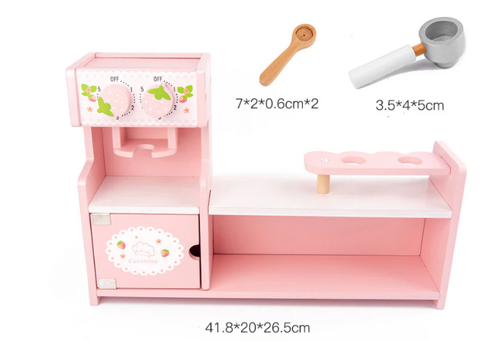 Jucarie din lemn - Mini Stand dulciuri si cafea, 3 ani