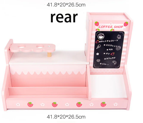Jucarie din lemn - Mini Stand dulciuri si cafea, 3 ani